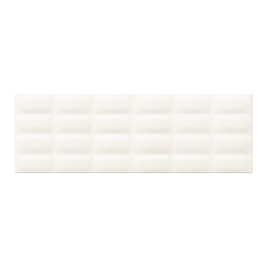 White glossy Pillow struktura 25x75 sienų plytelė