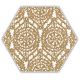 Shiny Lines Gold Heksagon Inserto A 19.8 x 17.1 dekoratyvinė plytelė