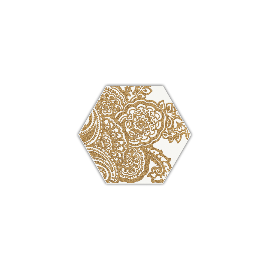 Shiny Lines Gold Heksagon Inserto B 19.8 x 17.1  dekoratyvinė plytelė
