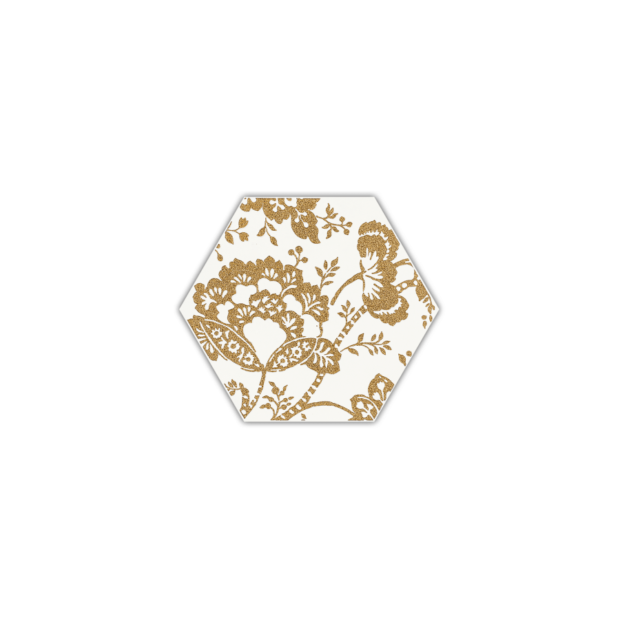 Shiny Lines Gold Heksagon Inserto C 19.8 x 17.1 dekoratyvinė plytelė