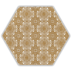 Shiny Lines Gold Heksagon Inserto E 19.8 x 17.1  dekoratyvinė plytelė