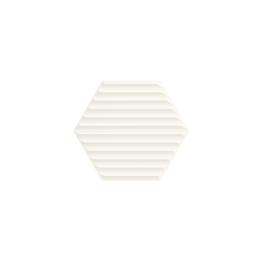 Woodskin Bianco Heksagon Struktura B 19.8 x 17.1  sienų plytelė