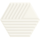 Woodskin Bianco Heksagon Struktura C 19.8 x 17.1 sienų plytelė