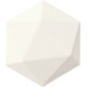 Origami white hex 11x12,5  sienų plytelė