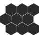 Cambia black lappato heksagon 27,53x33,4 mozaika