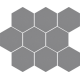 Cambia gris lappato heksagon 27,53x33,4 mozaika