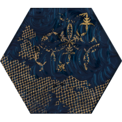 Intense Tone Blue Inserto Szklane Heksagon A  19.8 x 17.1  dekoratyvinė plytelė
