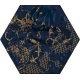 Intense Tone Blue Inserto Szklane Heksagon B 19.8 x 17.1  dekoratyvinė plytelė
