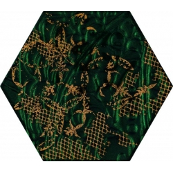 Intense Tone Green Inserto Szklane Heksagon B 19.8 x 17.1  dekoratyvinė plytelė