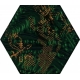 Intense Tone Green Inserto Szklane Heksagon C 19.8 x 17.1  dekoratyvinė plytelė