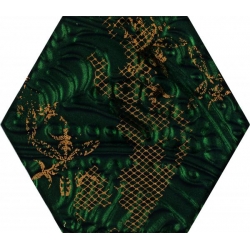 Intense Tone Green Inserto Szklane Heksagon C 19.8 x 17.1  dekoratyvinė plytelė
