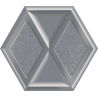 Morning Silver Heksagon Inserto Połysk  19.8 x 17.1 dekoratyvinė plytelė