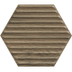 Serene Brown Heksagon Struktura Ściana 19.8 x 17.1  sienų plytelė