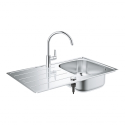 Virtuvinės plautuvės ir maišytuvo komplektas Grohe BAU 31562SD1, nerūd. plieno