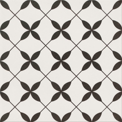 Patchwork clover black pattern 29,8x29,8 universali plytelė