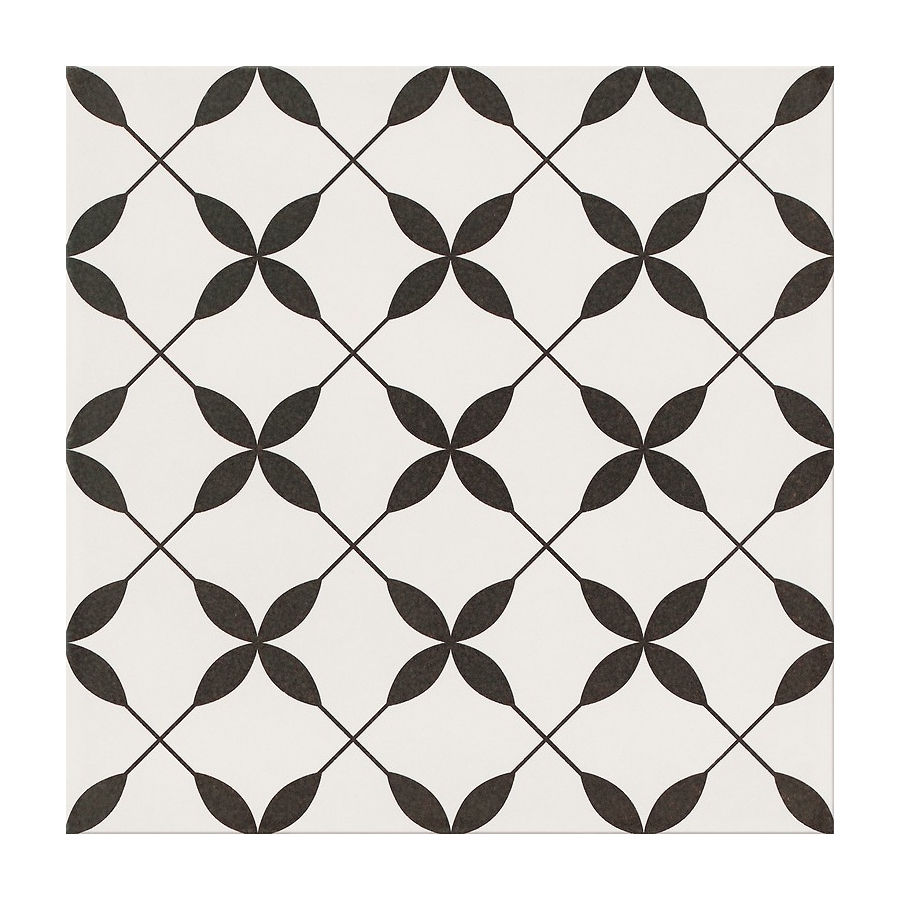 Patchwork clover black pattern 29,8x29,8 universali plytelė