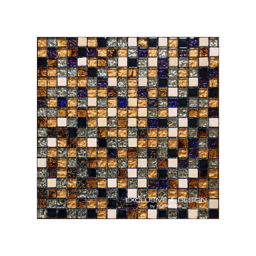 Mozaika szklano-kamienna  300x300x8 / 14x14