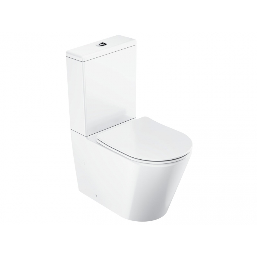 Ravak Elegant RimOff X01872 – Baltas kompaktiškas WC su SoftClose dangčiu