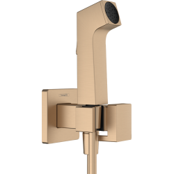 Rankinis bidė dušas Hansgrohe 1jet E EcoSmart Brushed Bronze su laikikliu ir 125 cm žarna