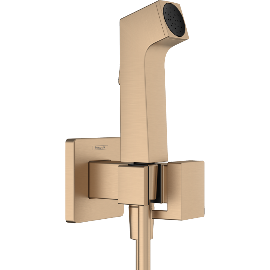 Rankinis bidė dušas Hansgrohe 1jet E EcoSmart Brushed Bronze su laikikliu ir 125 cm žarna