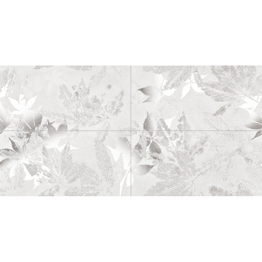 Tubądzin Efemera Leaves 119,8x59,8 – 4 dalių dekoratyvinė plytelė