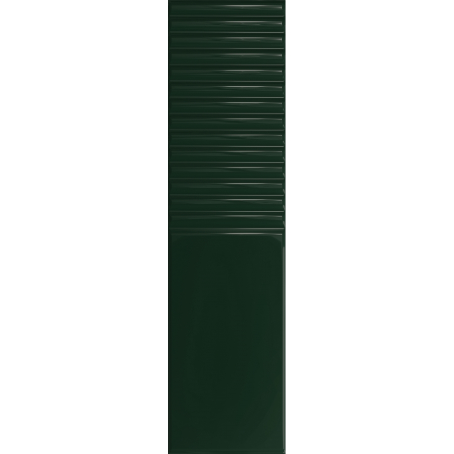 Tubądzin Groove Green 2 Gloss STR sieninė plytelė 29,8×7,8 cm