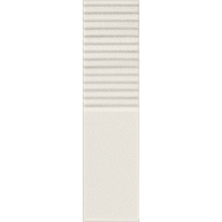 Tubądzin Groove White Sugar 2 STR sieninė plytelė 29,8×7,8 cm
