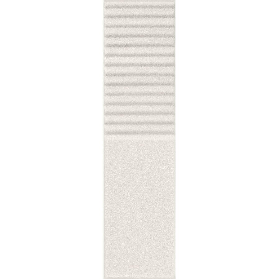 Tubądzin Groove White Sugar 2 STR sieninė plytelė 29,8×7,8 cm