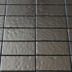Glass mosaic 6 mm No.42 srebro mat struktura A-CGL06-XX-042 25x25