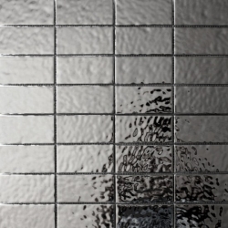 Glass mosaic 6 mm No.43 srebro poler struktura A-CGL06-XX-043 25x25